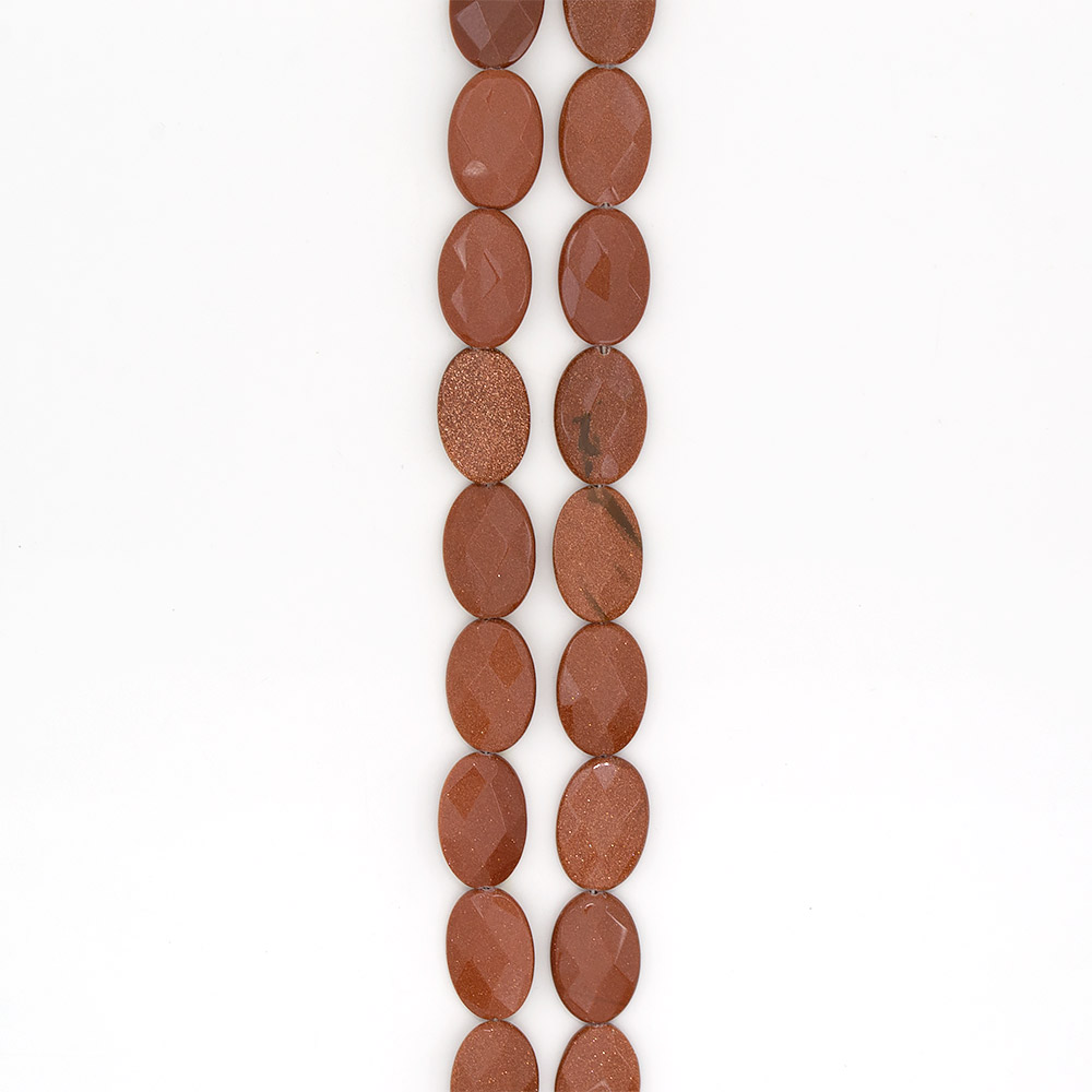 Фото товара авантюрин синтетический коричневый таблетка 30*20мм