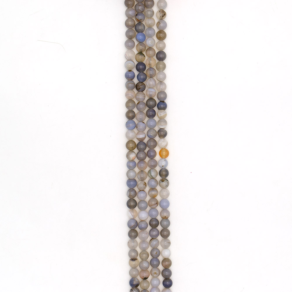 Фото товара агат шар цвет серый с голубым 8 мм