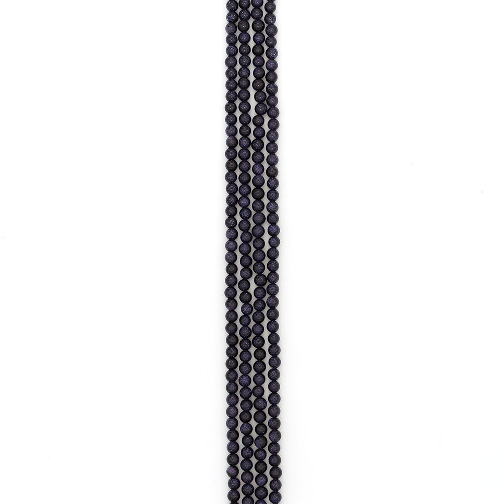 Фото товара авантюрин синтетический синий 6 мм