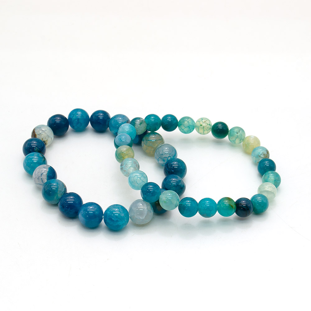 Фото товара браслет из агата кракле сине-зеленый