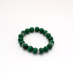 Фото товара браслет из малахита имитации с фурнитурой "бабочка"