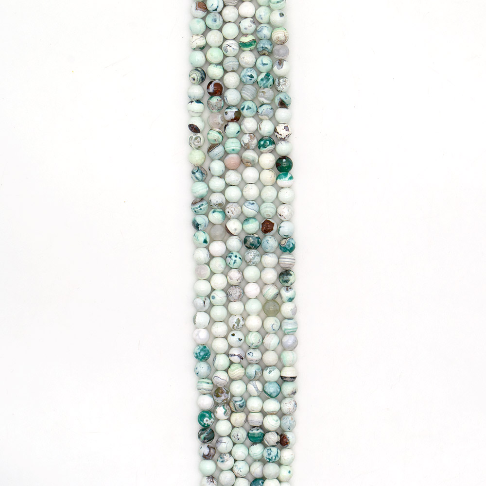 Фото товара агат "мозаика" шар цвет белый с зеленым 8 мм