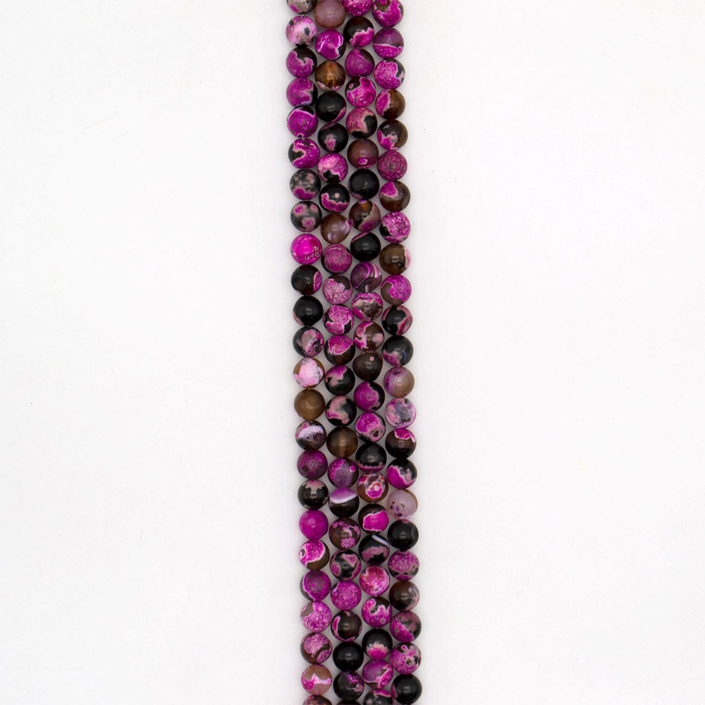 Фото товара агат "мозаика" шар цвет фуксия 10 мм