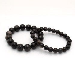 Браслет из обсидиана серебристого