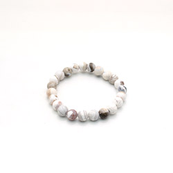 Фото товара браслет из агата кракле цвет молочный