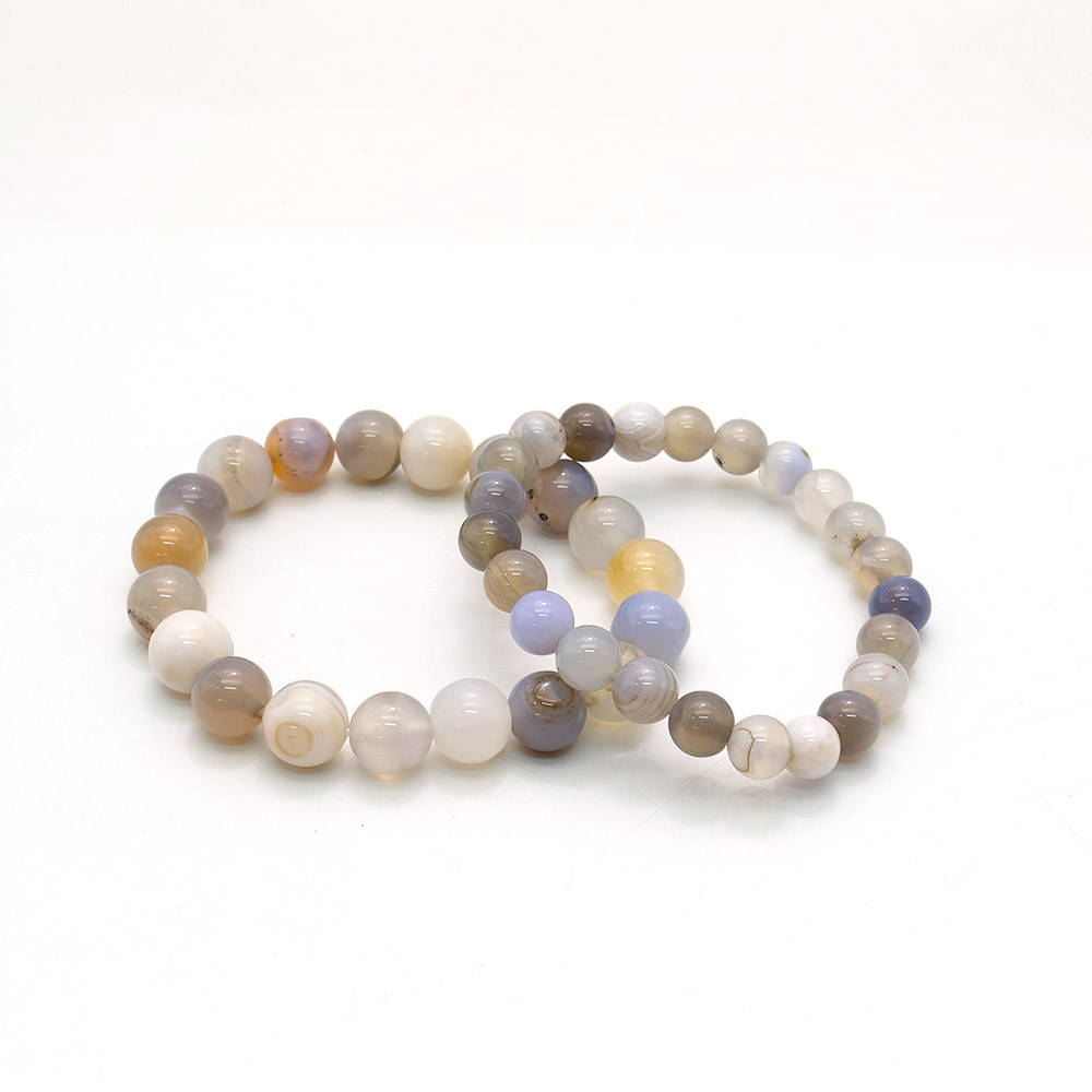 Фото товара браслет из агата серо-голубой