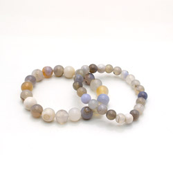 Браслет из агата серо-голубой