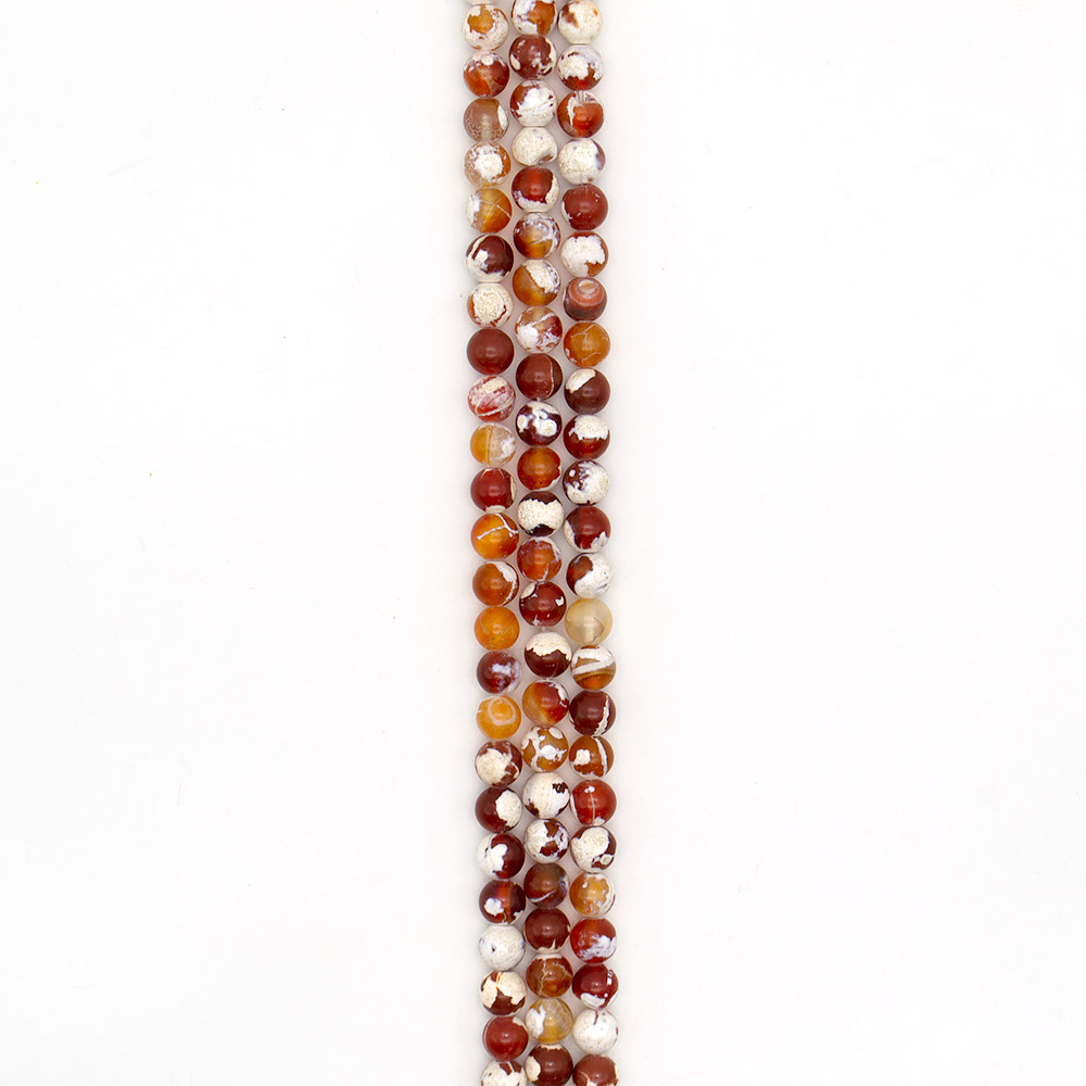 Фото товара агат "мозаика" шар цвет красно-белый 10 мм