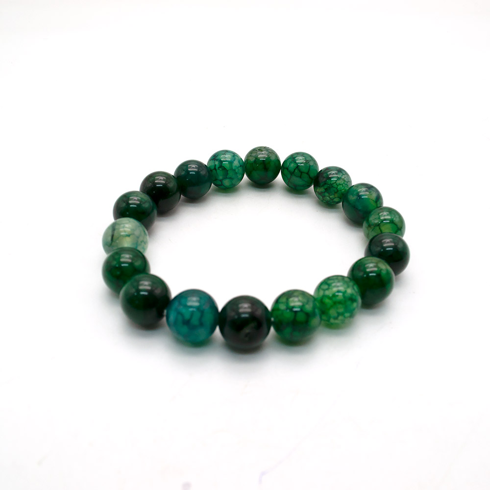 Фото товара браслет из агата кракле микс зеленого с синим