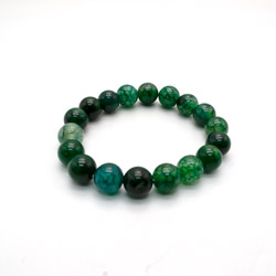 Браслет из агата кракле микс зеленого с синим