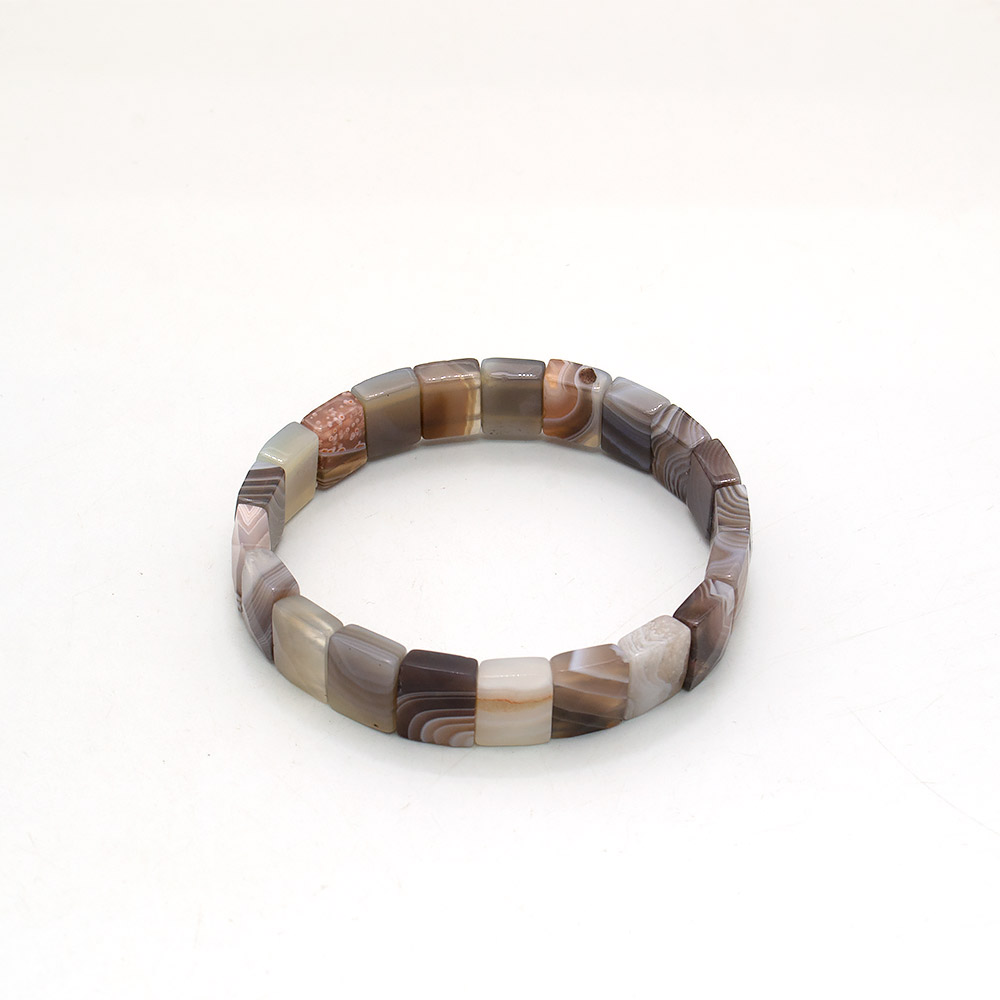 Фото товара браслет из агата ботсвана прямоугольник 10*12 мм