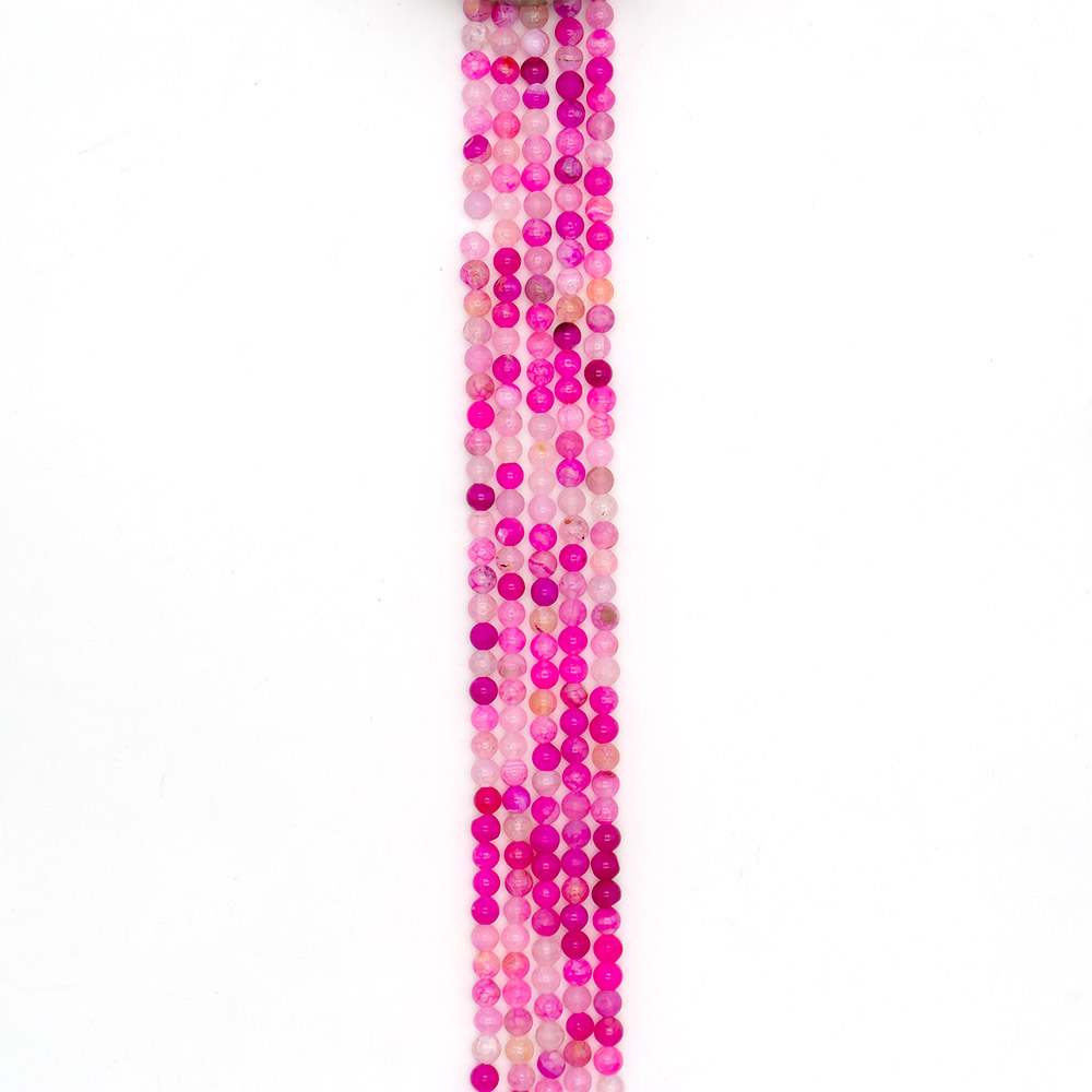 Фото товара агат кракле шар цвет фуксия светлая 6 мм
