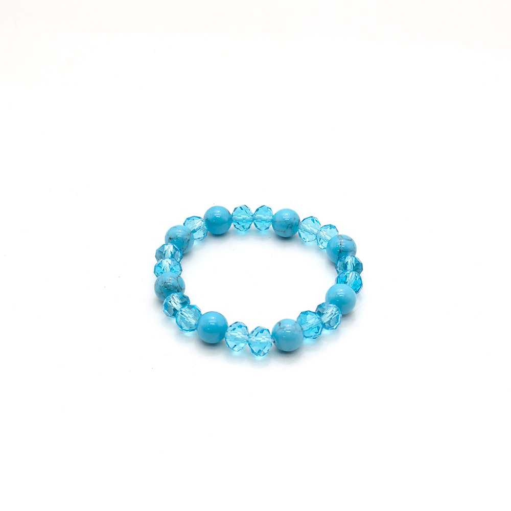 Фото товара браслет из бирюзы имитация с цирконом 8мм