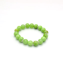 Браслет из оникса зеленого с фурнитурой "Бабочка"