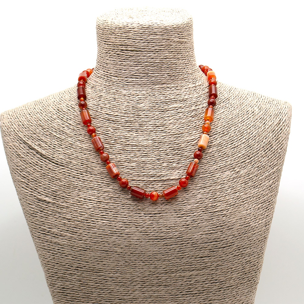 Фото товара бусы из сердолика цилиндр 12х8 мм