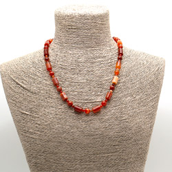 Фото товара бусы из сердолика цилиндр 12х8 мм