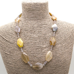 Бусы из агата ботсвана ромб 30х20мм