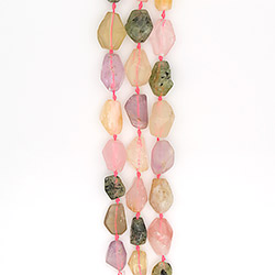 Цитрин,аметист,розовый кварц,пренит галтовка 32*21 мм