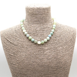 Бусы из аквамарина микс шар