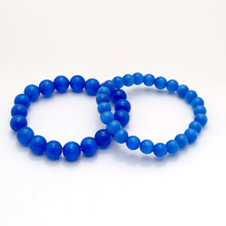 Браслет из кошачьего глаза цвет синий