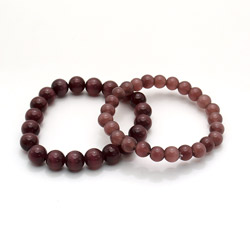 Браслет из кошачьего глаза цвет сливовый