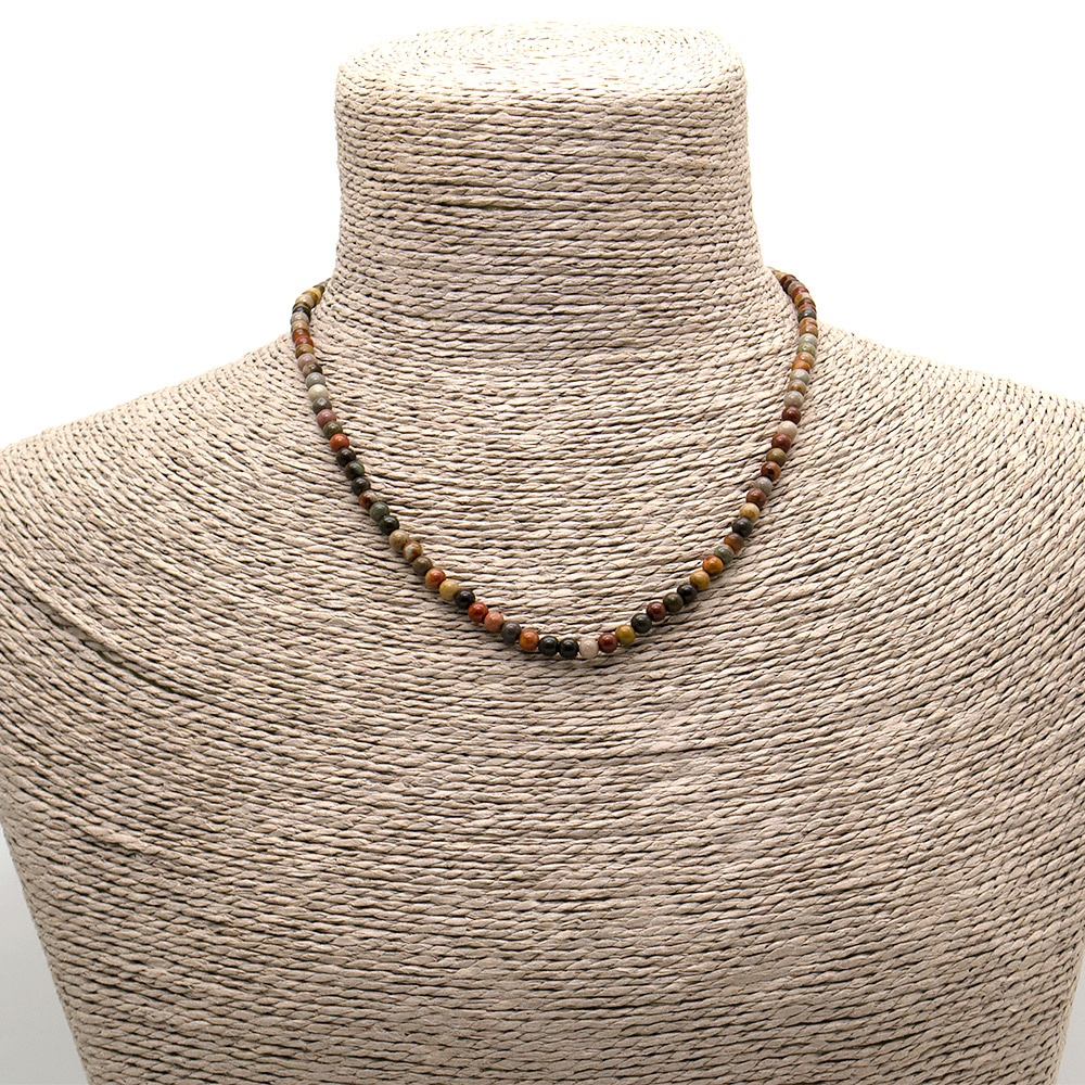 Фото товара бусы-чокер яшма "пикассо"5 мм