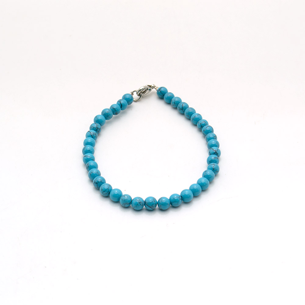 Фото товара браслет из бирюзы имитация 4 мм