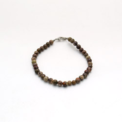 Браслет из яшмы пейзажной 4 мм