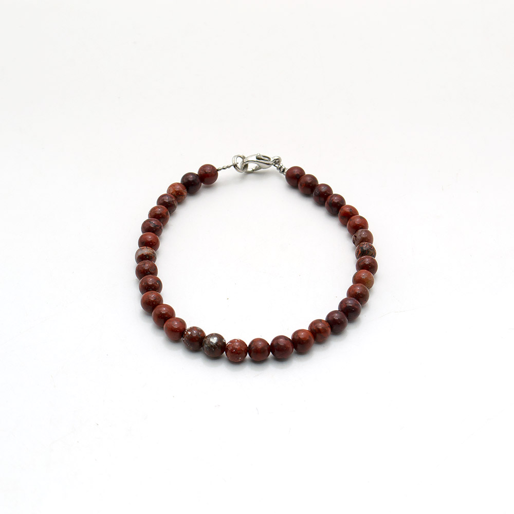 Фото товара браслет из яшмы красной 4 мм