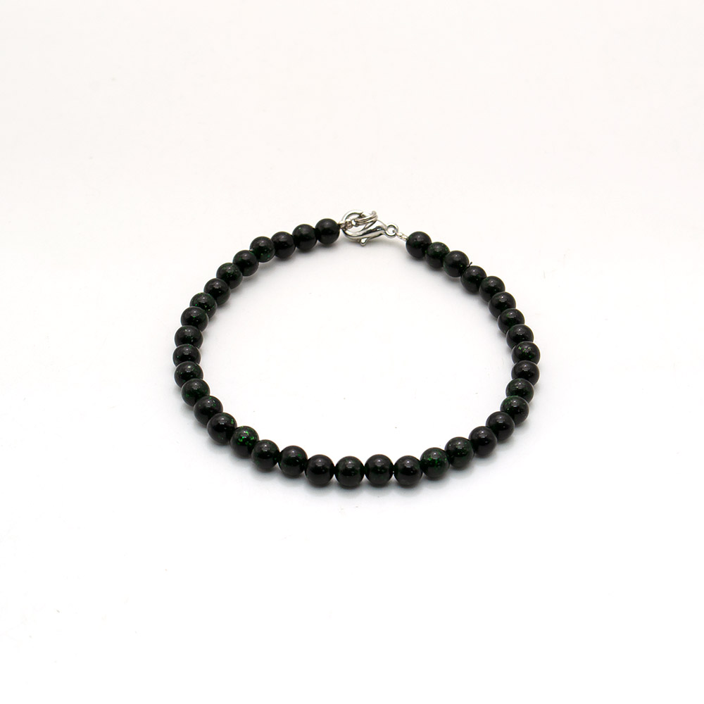 Фото товара браслет из авантюрина синтетического зеленого 4 мм