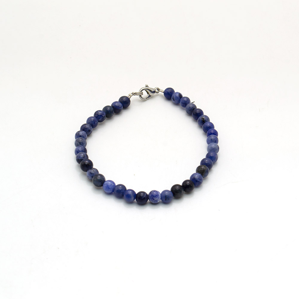 Фото товара браслет из содалита темного шар 4 мм