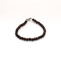 Браслет из бычьего глаза шар 4 мм