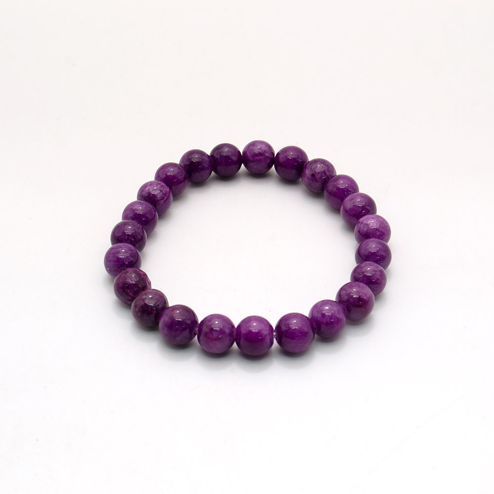 Фото товара браслет из кальцита тонированного цвет фуксия