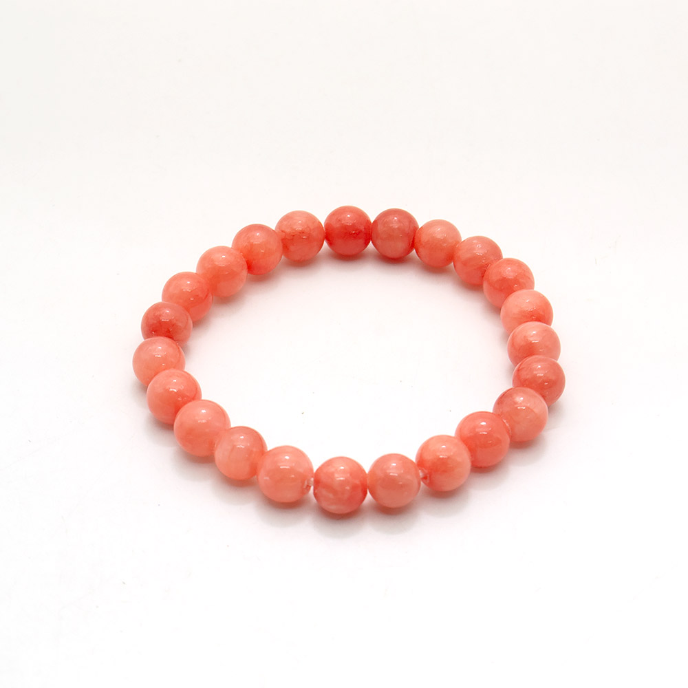 Фото товара браслет из кальцита тонированного морковным