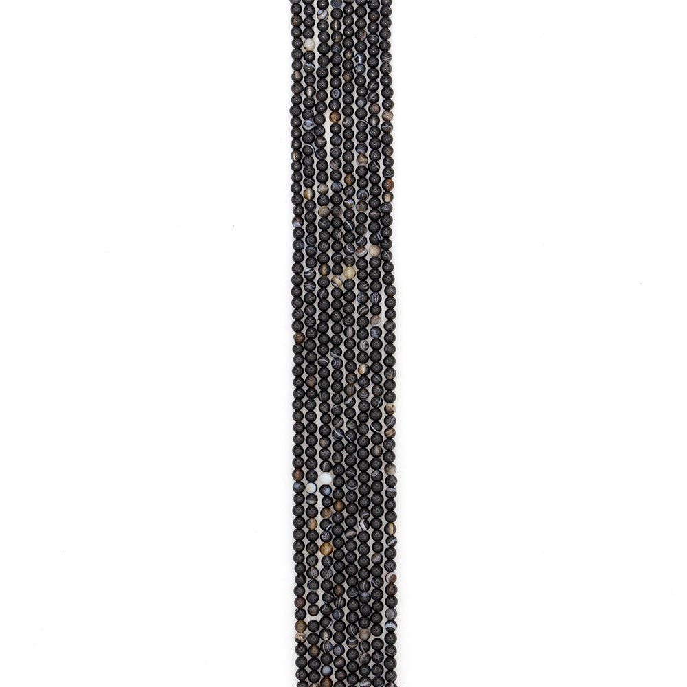 Фото товара агат шар цвет черный 4 мм