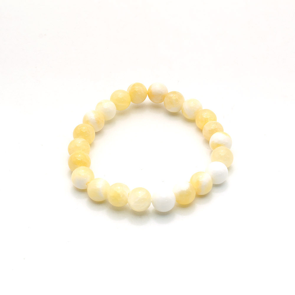 Фото товара браслет из кальцита цвет бледно-желтый