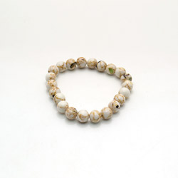 Фото товара браслет из мозаики с гелиотисом цвет белый 8мм