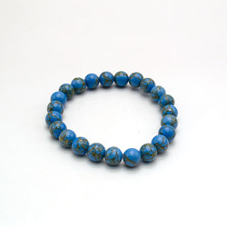 Фото товара браслет из мозаики голубой с патиной 8 мм