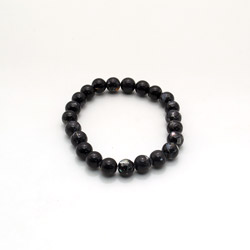 Браслет из мозаики черной с гелиотисом 8 мм