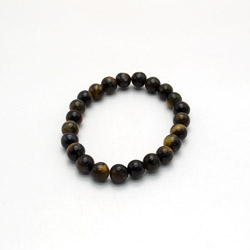 Браслет из тигрового и соколиного глаза шар