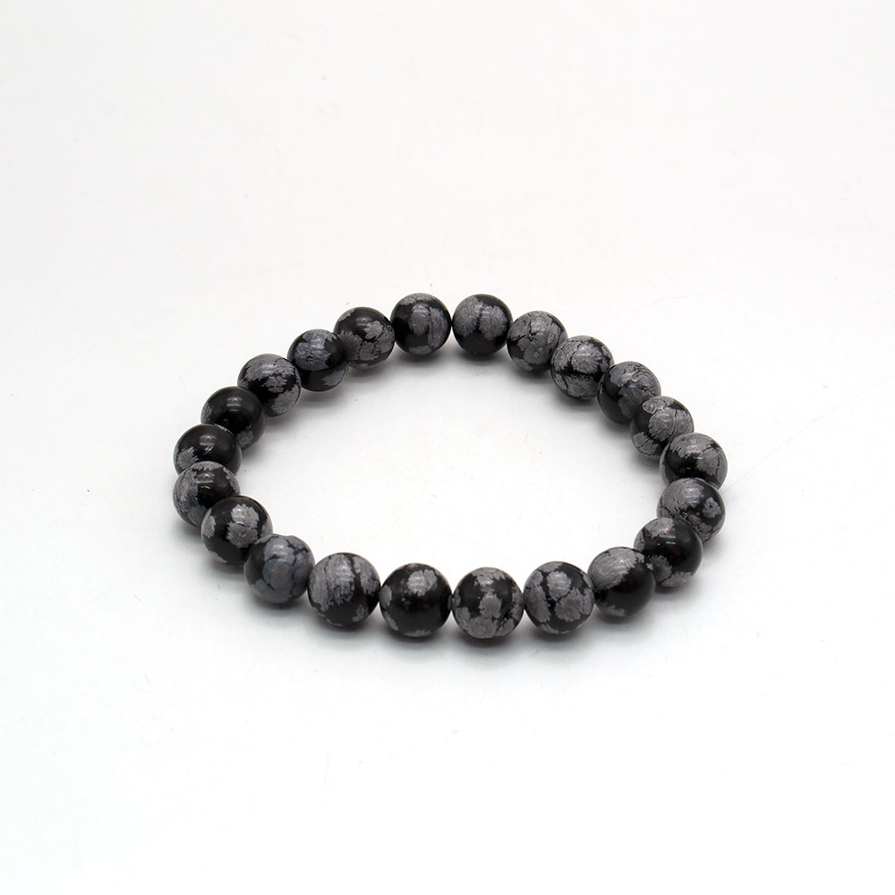 Фото товара браслет из обсидиана снежного 8 мм