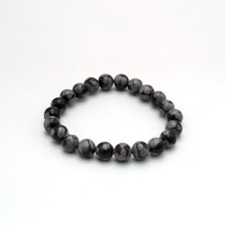 Браслет из обсидиана снежного 8 мм