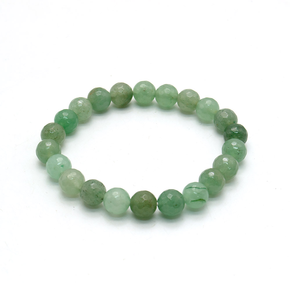 Фото товара браслет из авантюрина зелёного натуры шар грань 8мм