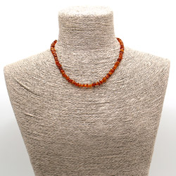 Бусы из янтаря темного крошка