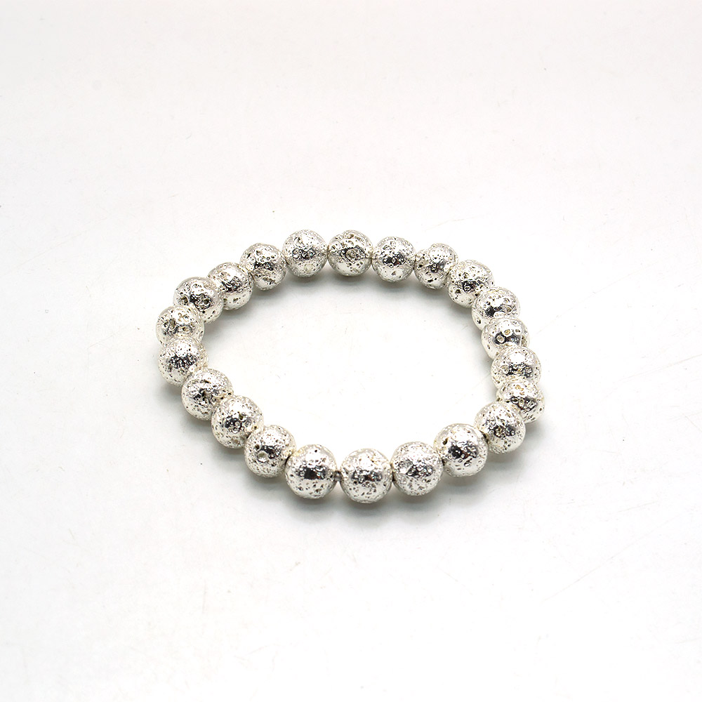 Фото товара браслет из лавы с покрытием серебро