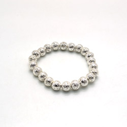 Браслет из лавы с покрытием серебро