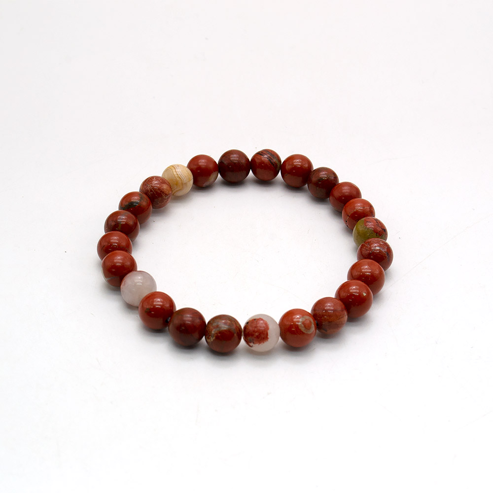 Фото товара браслет из яшмы кирпичной 8мм