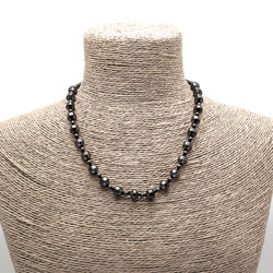 Бусы из гематита биконус 8мм