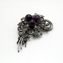 Фото товара брошь "букет ажурный" аметиста0158