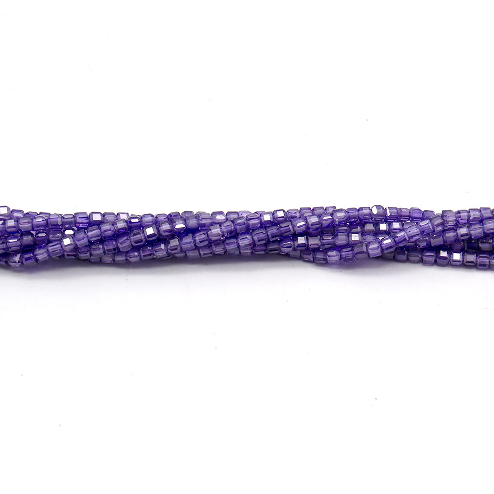 Фото товара циркон кубик цвет темный аметист 2.5*2.5 мм